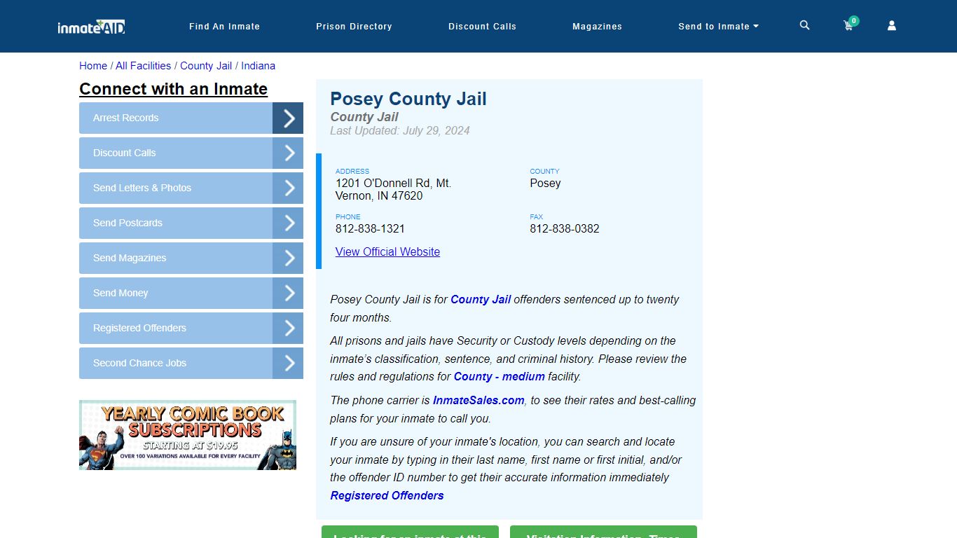 Posey County Jail - Inmate Locator