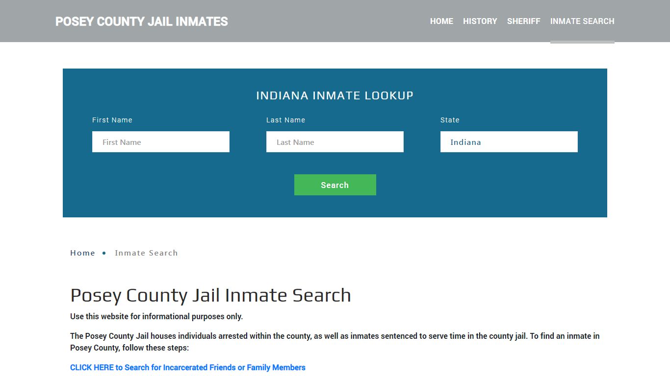 Posey County, IN Detainee Lookup